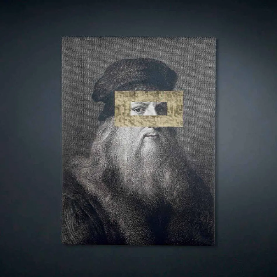 Printed Canvas Wall Picture with Gold Leaf Detail Made in Italy - Vinci Viadurini