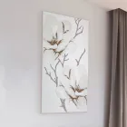Laser Made Picture with Magnolia Flower Made in Italy - Misaki Viadurini