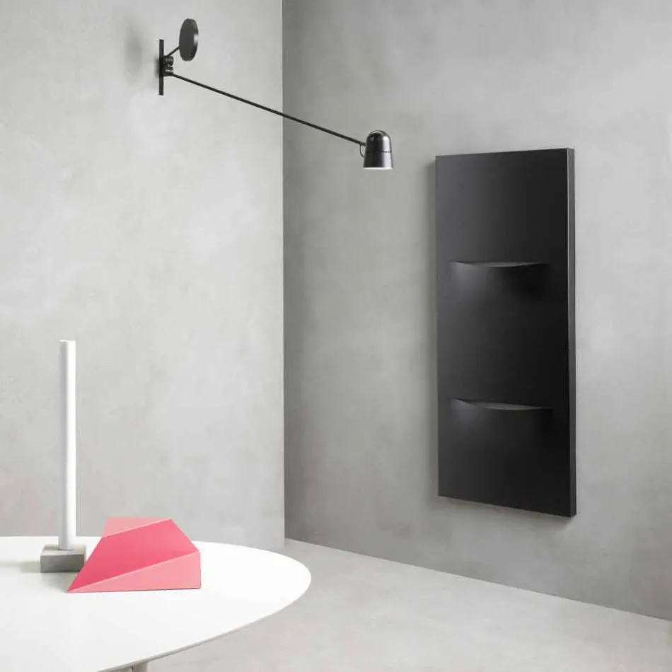 Vertical Electric Radiator in Modern Steel Design up to 1000 W - Cut Viadurini