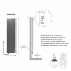 Vertical Electric Radiator Minimal Design Steel Slate Grey 700 W - Ice Viadurini