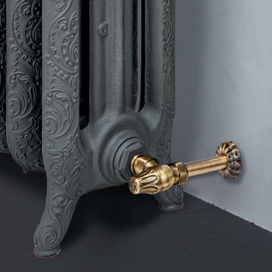 Hydraulic Cast Iron Radiator with 3 Columns Decorated - Vanillin Viadurini