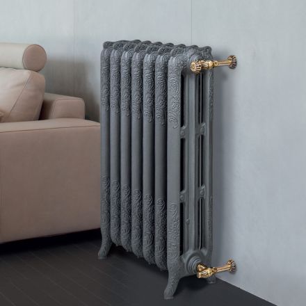 Decorated Cast Iron Hydraulic Radiator with 3 Columns - Vanillina Viadurini