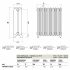 Cast iron hydraulic heat radiator decorated with Tiffany Scirocco H Viadurini