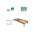Double Bed Base Entirely in Beech Wood Bio Energy 160x190cm - Energy Viadurini