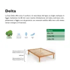 Piazza e Mezzo Bed Base Entirely in Delta Organic Beech Wood 120x190 cm - Delta Viadurini