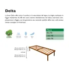 Single Bed Base Entirely in Delta Organic Beech Wood 80x190 cm - Delta Viadurini