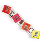 Rosenthal Versace Alphabet 6 Flat Square Porcelain Bowls - Alphabet Viadurini