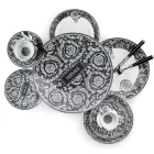 Rosenthal Versace Barocco 4 Dinner Plates Diameter 17 cm in Porcelain - Barocco Viadurini