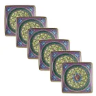 Rosenthal Versace Barocco Mosaic 6 Flat Square Porcelain Bowls - Mosaic Viadurini
