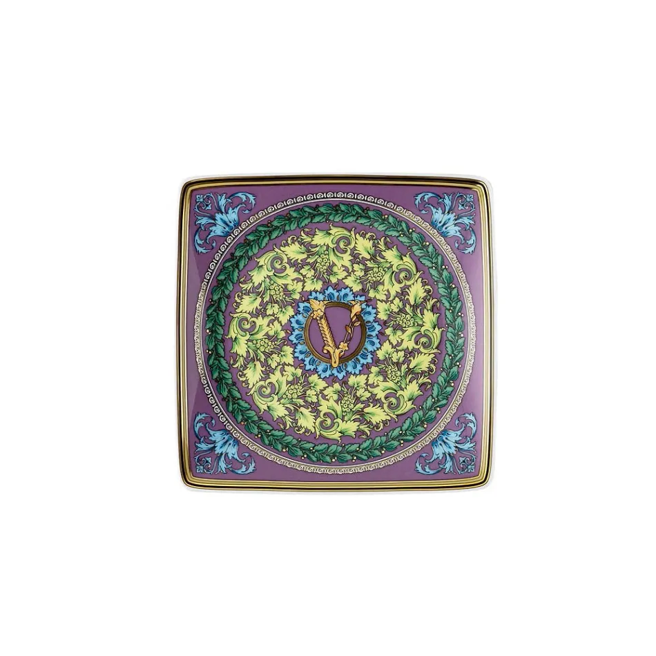 Rosenthal Versace Barocco Mosaic 6 Flat Square Porcelain Bowls - Mosaic Viadurini