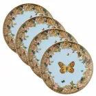 Rosenthal Versace Le Jardin 4 Dinner Plates Diameter 17 cm in Porcelain - Jardin Viadurini