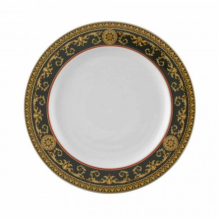 Rosenthal Versace Medusa Blue 27cm flat plate of porcelain design Viadurini