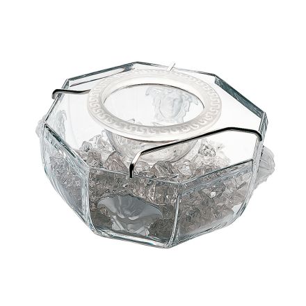 Rosenthal Versace Medusa Crystal Caviar Bowl in Crystal - Medusacrystal Viadurini
