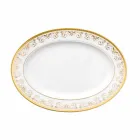 Rosenthal Versace Medusa Gala Gold Oval plate design 34cm porcelain Viadurini