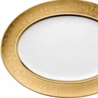 Rosenthal Versace Medusa Gala Gold Oval plate design 40cm porcelain Viadurini