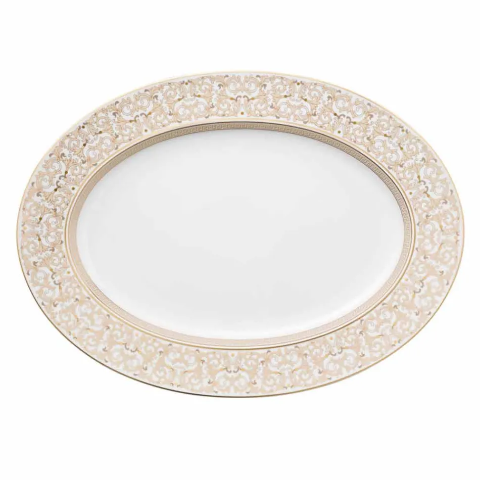 Rosenthal Versace Medusa Gala Oval 40cm dish of porcelain design Viadurini