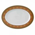 Rosenthal Versace Medusa Rosso porcelain oval plate, luxury design