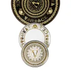 Rosenthal Versace Virtus Gala Placeholder Plate Diameter 33 cm in Porcelain - Baroque Viadurini
