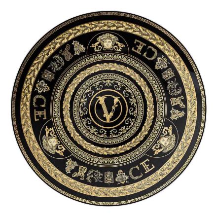Rosenthal Versace Virtus Gala Placeholder Plate Diameter 33 cm in Porcelain - Baroque Viadurini