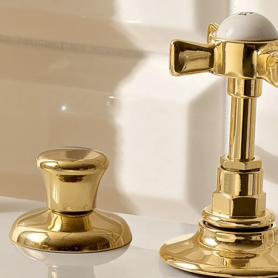 Vintage Brass Bidet Taps with Internal Delivery Made in Italy – Katerina Viadurini