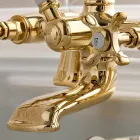 Brass Bathtub Edge Tap with Luxury Classic Style Hand Shower - Fioretta Viadurini
