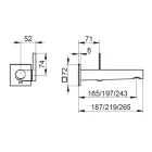 Built-in Wall-Mounted Basin Tap with Integrated Design 3 Sizes - Erkole Viadurini