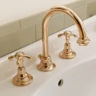 Vintage High Basin Tap in Brass 3 Holes Made in Italy - Klarisa Viadurini