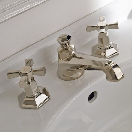 VIntage Design Countertop Basin Tap in Brass Made in Italy - Silvana Viadurini