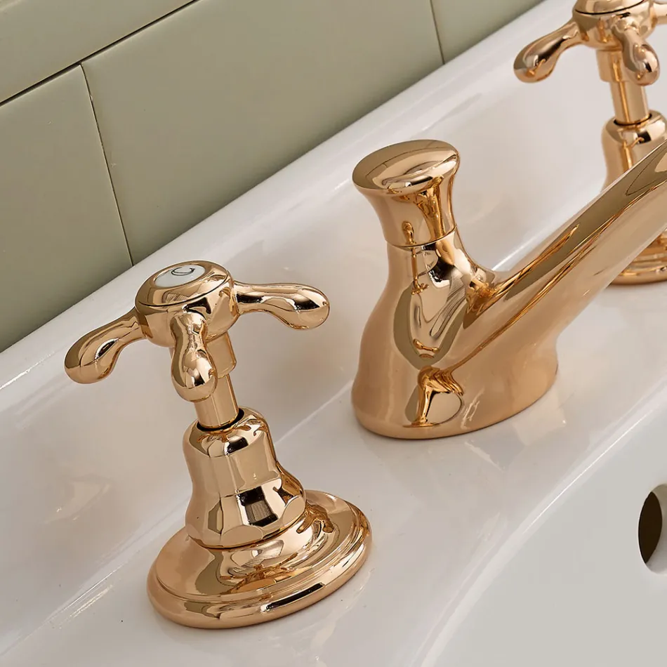 Vintage 3 Hole Brass Sink Tap Made in Italy – Klarisa Viadurini