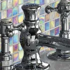 Vintage 3-Hole Brass Bidet Tap Made in Italy - Elisea Viadurini