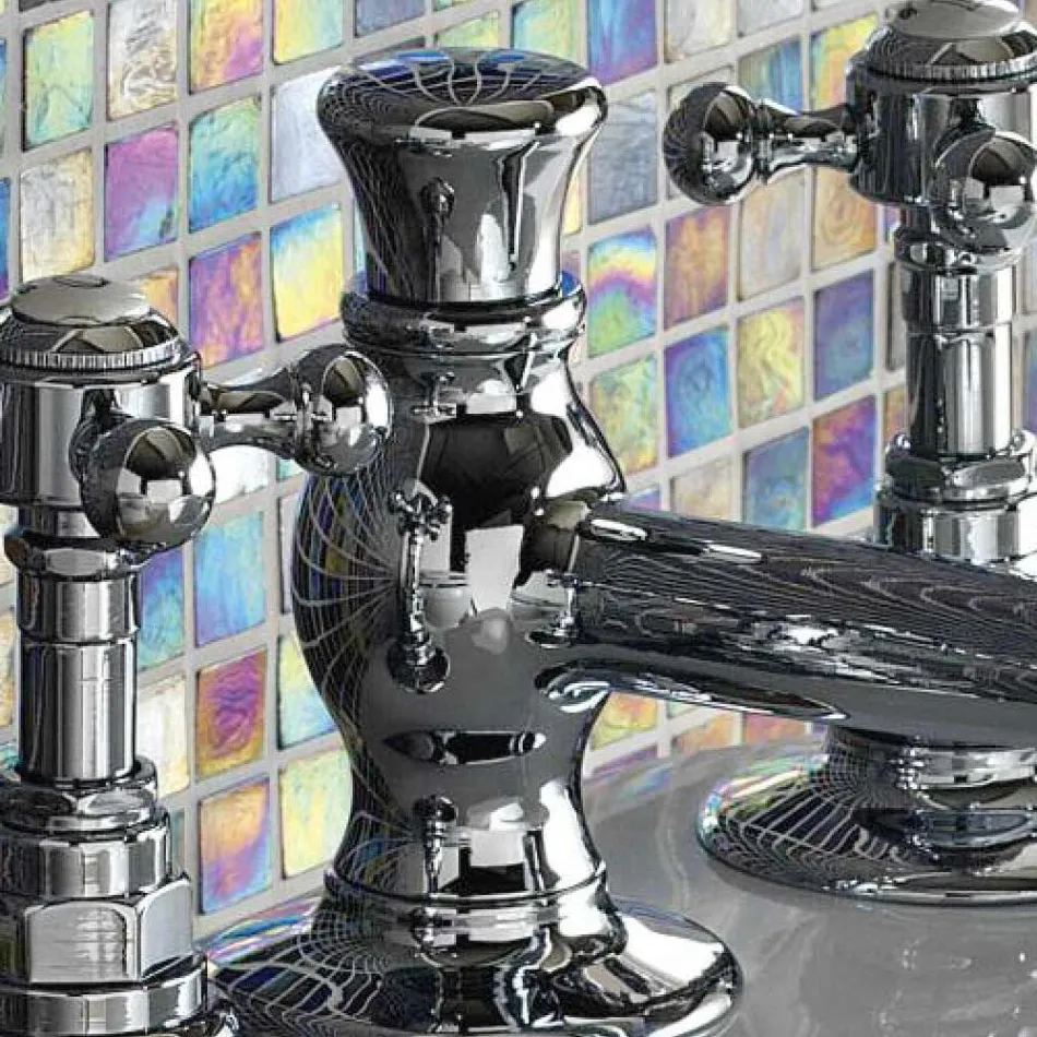 Vintage 3-Hole Brass Bidet Tap Made in Italy - Elisea Viadurini