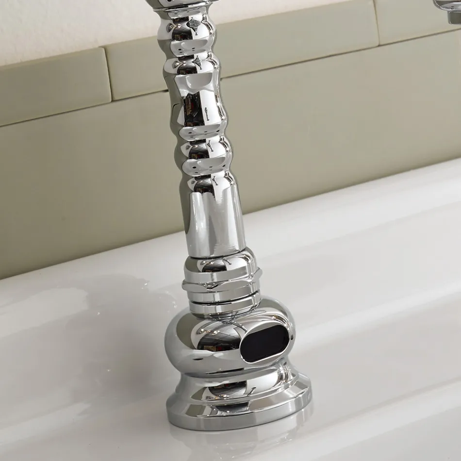 Single Hole Electronic Sink Tap Classic Style in Brass - Noriana Viadurini