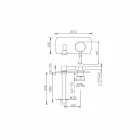 Made in Italy Design Single Plate Wall Mixer Tap - Neno Viadurini