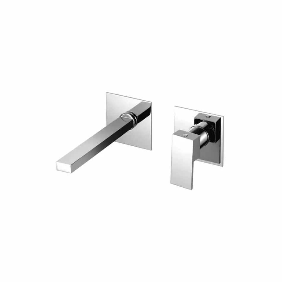 Wall Mounted Mixer Tap for Modern Bathroom Washbasin Made in Italy - Panela Viadurini
