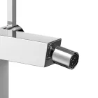 Bidet Single Lever Mixer Tap with Squared Design Drain - Erik Viadurini
