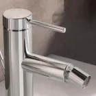 Brass Single Lever Bidet Mixer Tap, Round Design - Antilio Viadurini