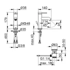 Single Lever Basin Mixer Tap Brass Round Design - Antilio Viadurini