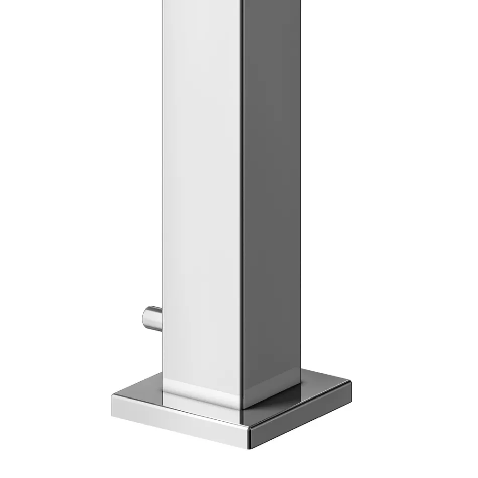 Square Design Brass Single Lever Basin Mixer Tap - Erik Viadurini