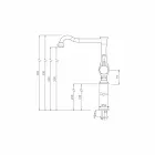 High Barrel Design Basin Mixer Tap Made in Italy - Neno Viadurini