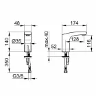 Modern Metal Bathroom Sink Tap with Infrared Sensor - Gonzo Viadurini