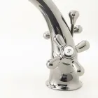 Single Hole Bathroom Sink Tap in Brass with Classic Style Drain - Ercolina Viadurini