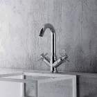 Adjustable Single-Hole Tap with Chrome Brass Drain Made in Italy - Zumbo Viadurini