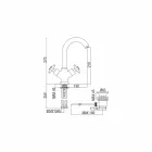 Adjustable Single-Hole Tap with Chrome Brass Drain Made in Italy - Zumbo Viadurini