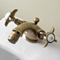 Classic Brass Single Hole Tap for Bidet and Butterfly Handles - Miriano