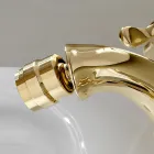 Single Hole Bidet Tap in Brass with Classic Butterfly Handles - Fioretta Viadurini