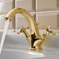 Brass Single Hole Basin Tap Classic Butterfly Handles - Fioretta