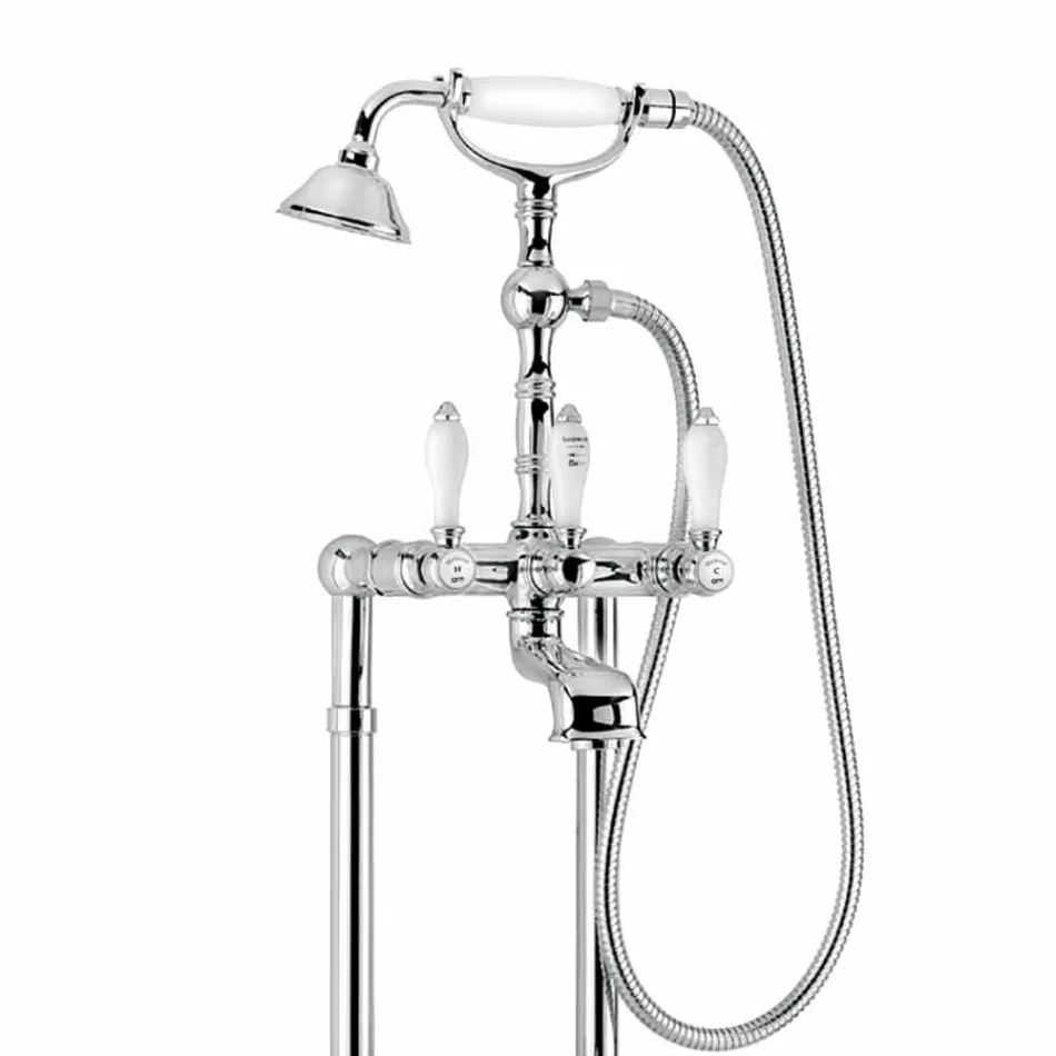 Classic Brass Bathtub Tap Made in Italy - Riko Viadurini