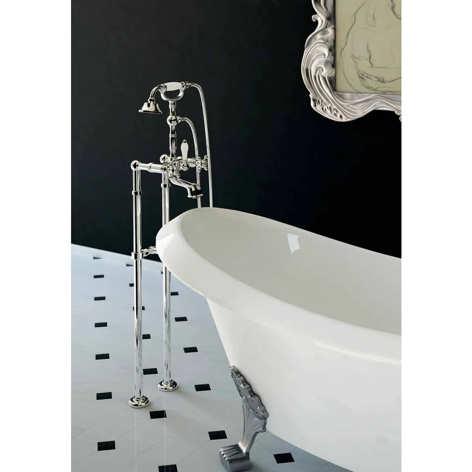 Classic Brass Bathtub Tap Made in Italy - Riko Viadurini