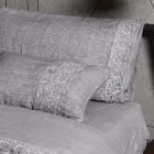 Linen Duvet Cover Storage Bag with Sinergia Lace and Buttons - Energis Viadurini