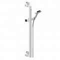 Sliding rail for shower with handshower in chromed brass with fine design - Girino